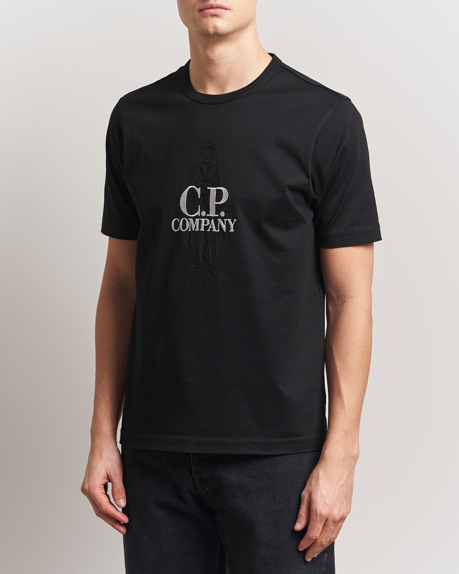 Men | T-Shirts | C.P. Company | Mercerized Heavy Cotton Back Logo T-Shirt Black
