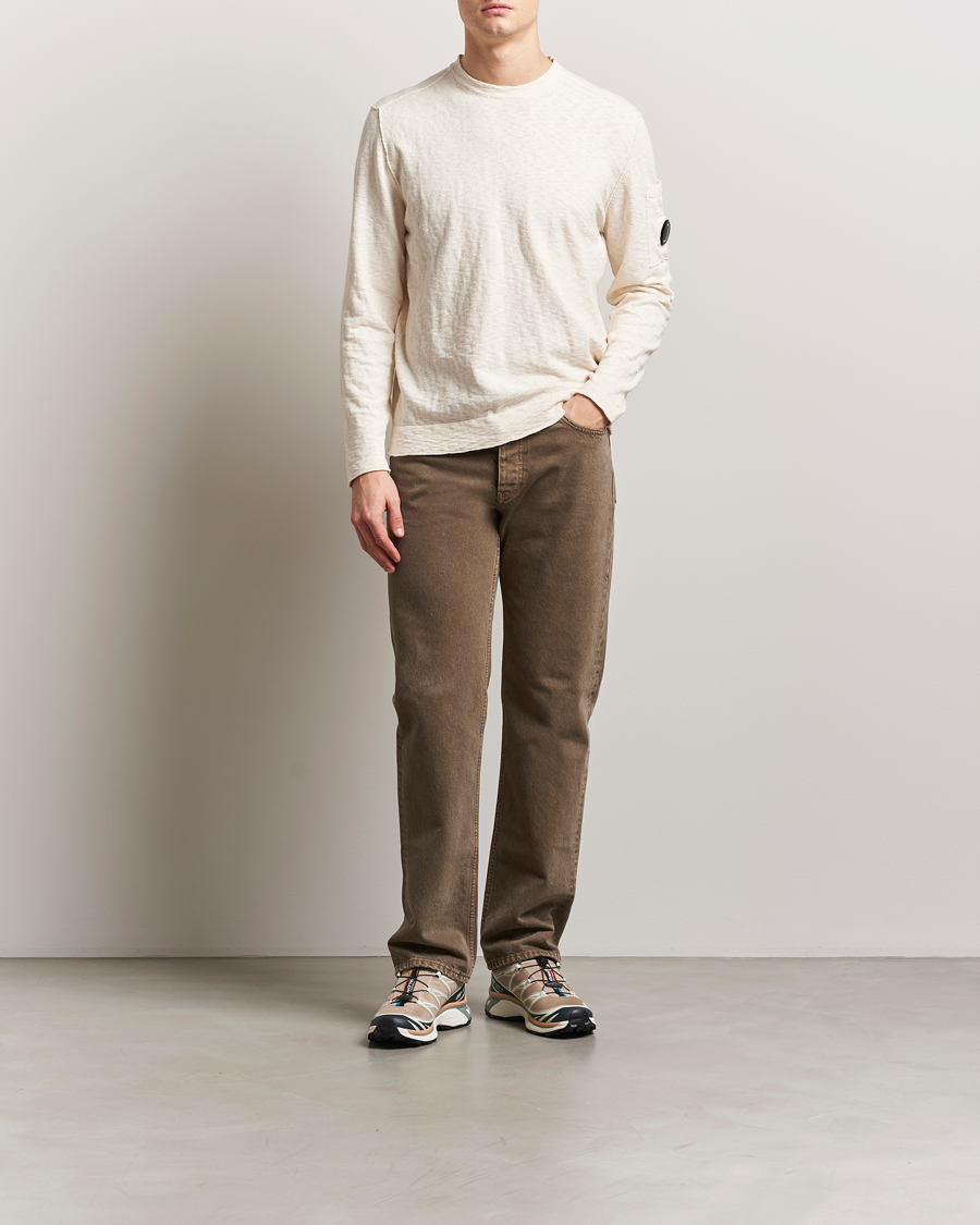 Men | Sweaters & Knitwear | C.P. Company | Knitted Cotton Crew Neck Off White