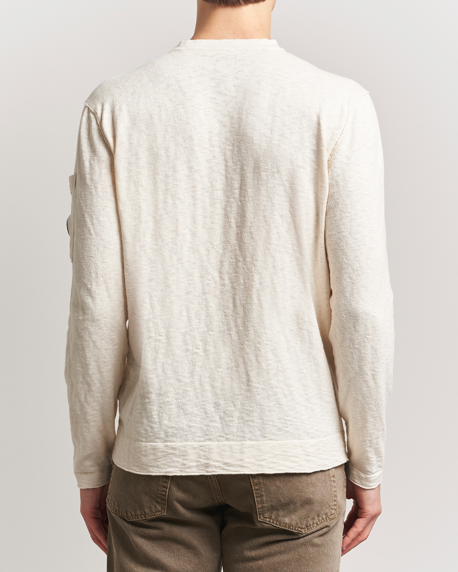 Men | Sweaters & Knitwear | C.P. Company | Knitted Cotton Crew Neck Off White