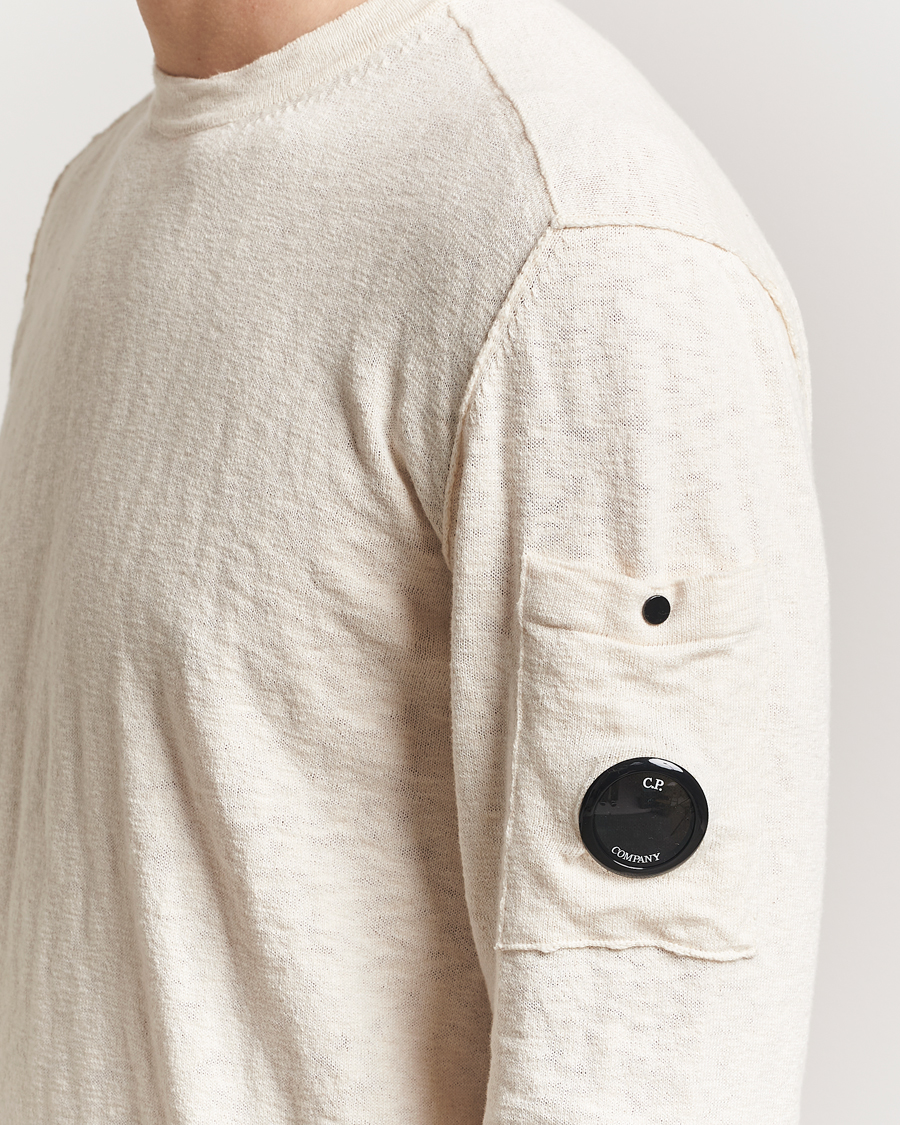 Men | Sweaters & Knitwear | C.P. Company | Knitted Cotton Crew Neck Off White