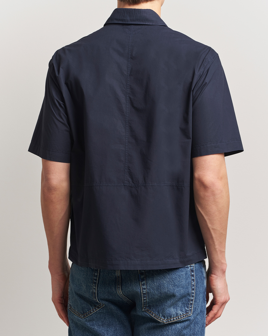 Men | Shirts | C.P. Company | Short Sleeve Popline Shirt Navy