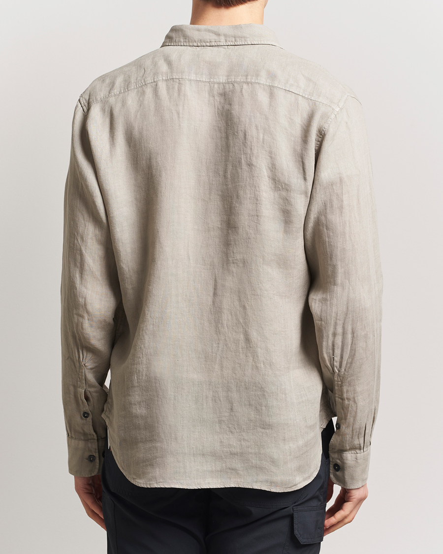 Men | Shirts | C.P. Company | Long Sleeve Linen Shirt Taupe