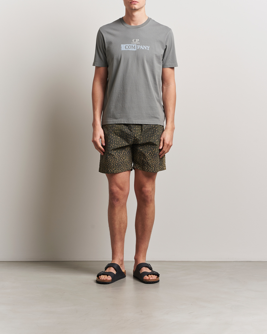 Men | Swimwear | C.P. Company | Sashiko Print Swimshorts Green