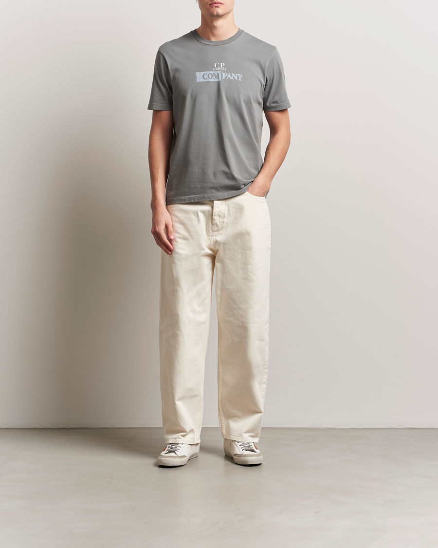 Men | T-Shirts | C.P. Company | Back Print Short Sleeve T-Shirt Grey