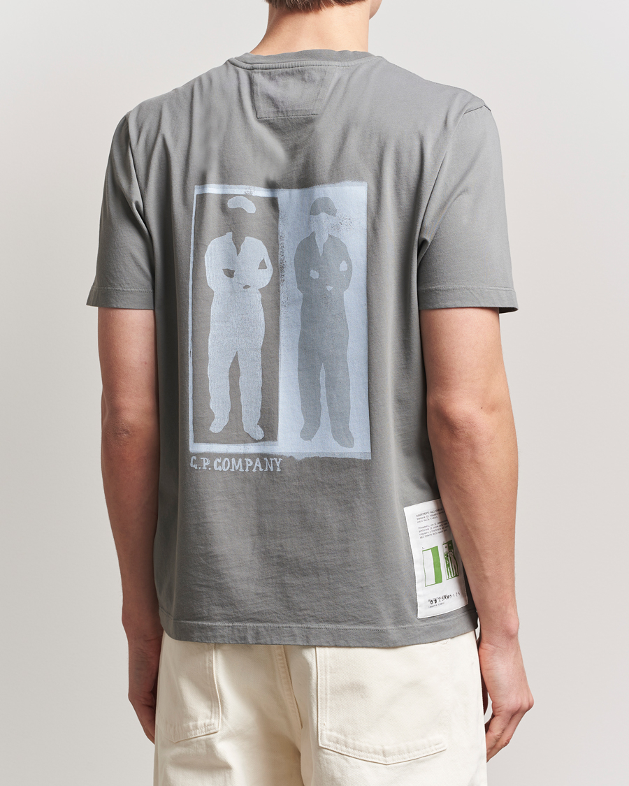 Men | T-Shirts | C.P. Company | Back Print Short Sleeve T-Shirt Grey