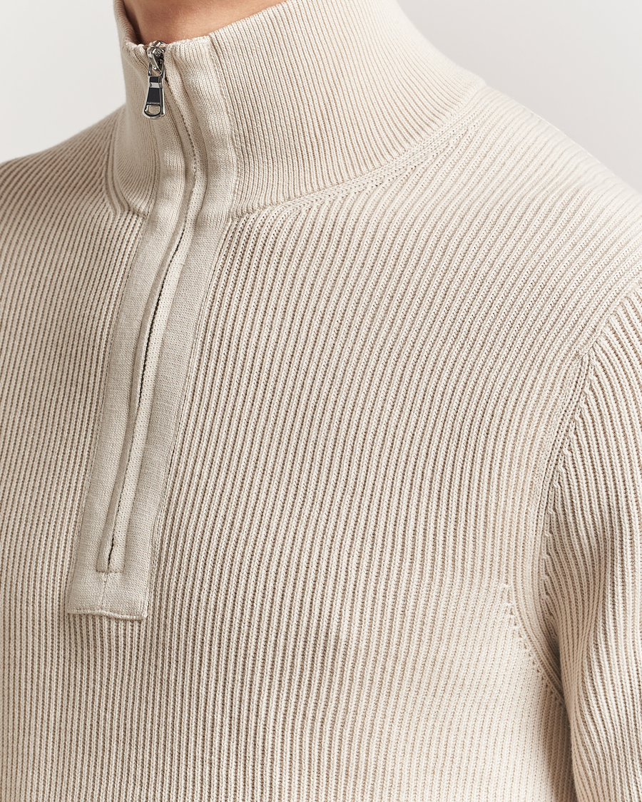 Men | Sweaters & Knitwear | J.Lindeberg | Alex Knitted Half-Zip Moonbeam