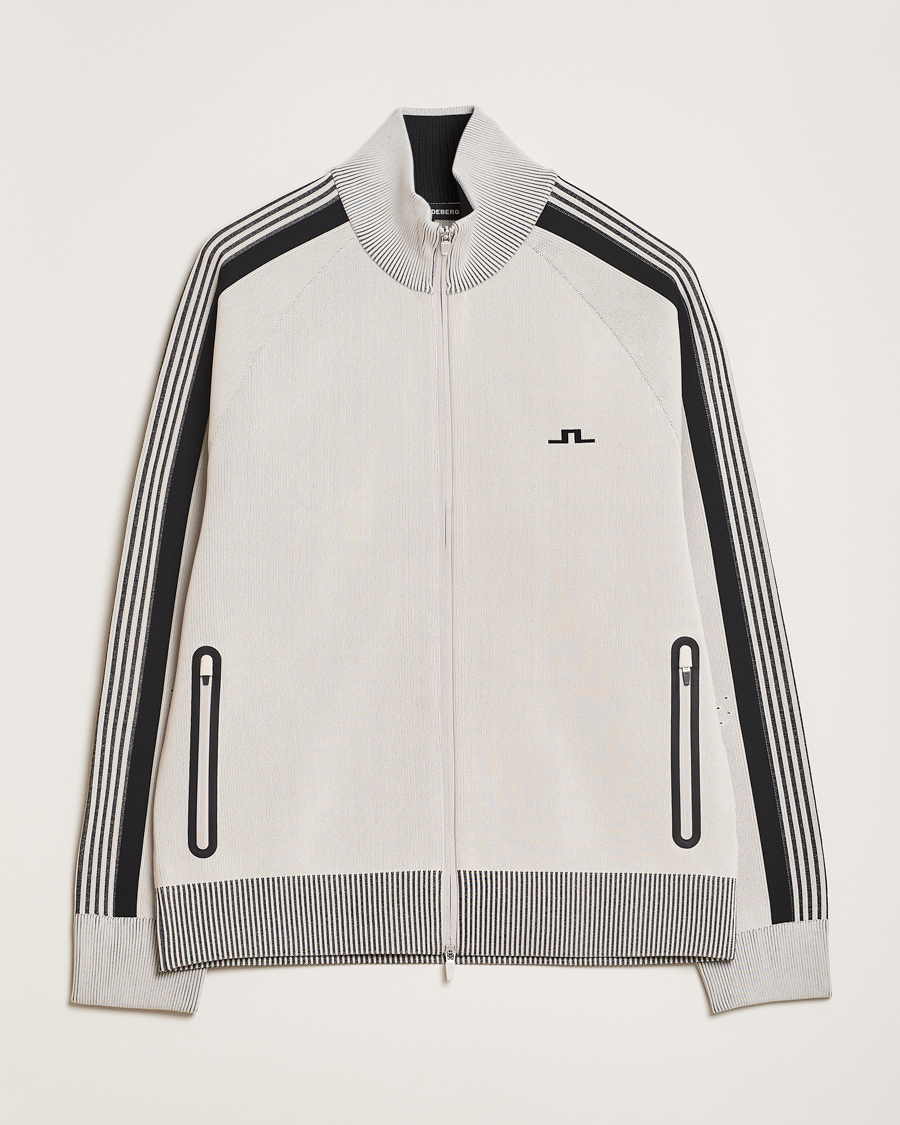 Men | Coats & Jackets | J.Lindeberg | Max Tech Knit Track Jacket Moonbeam