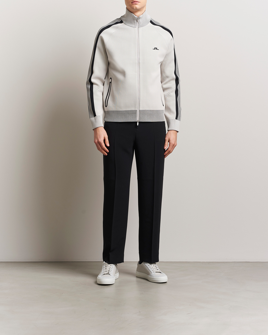 Men | Coats & Jackets | J.Lindeberg | Max Tech Knit Track Jacket Moonbeam