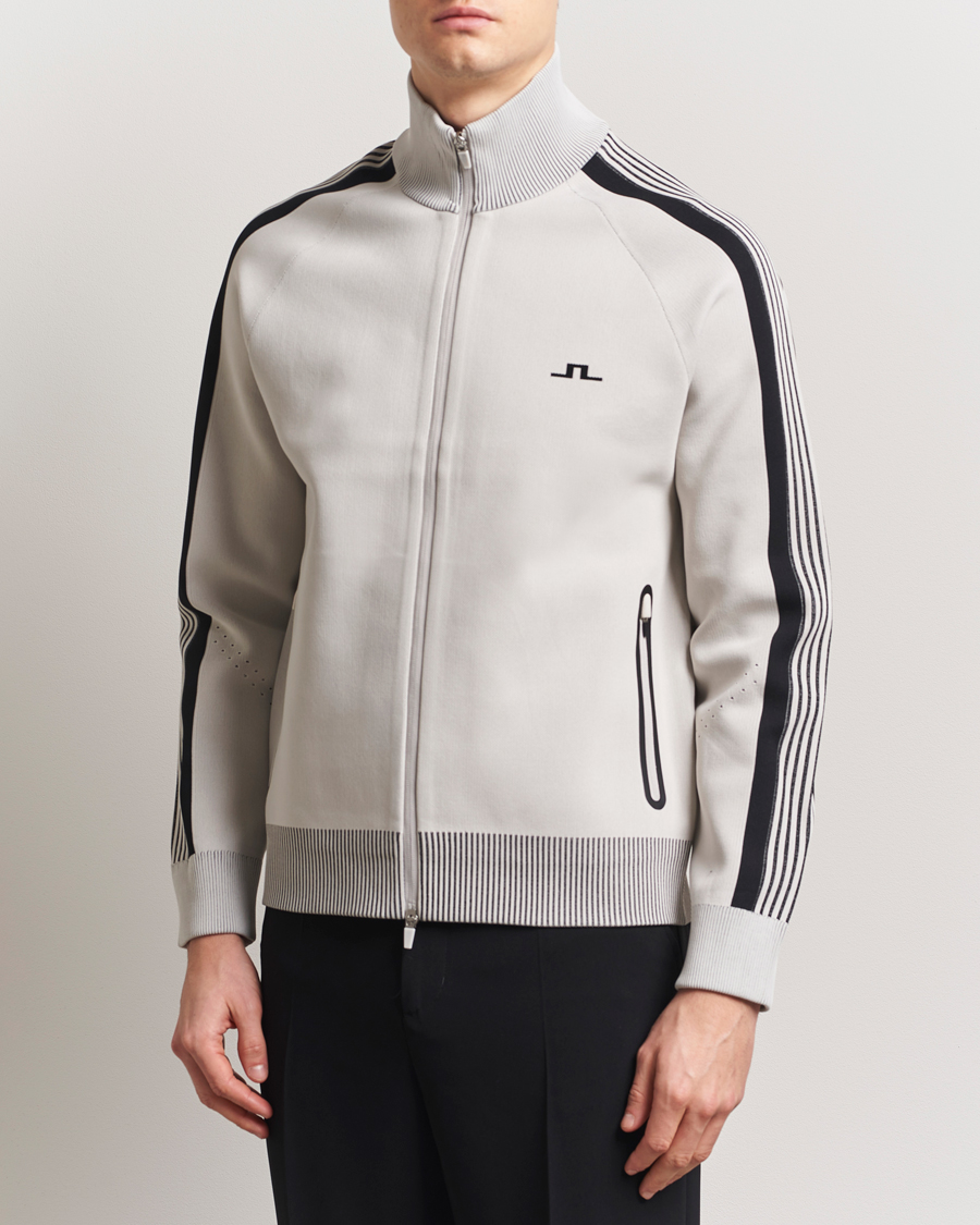 Men | Coats & Jackets | J.Lindeberg | Max Tech Knit Track Jacket Moonbeam
