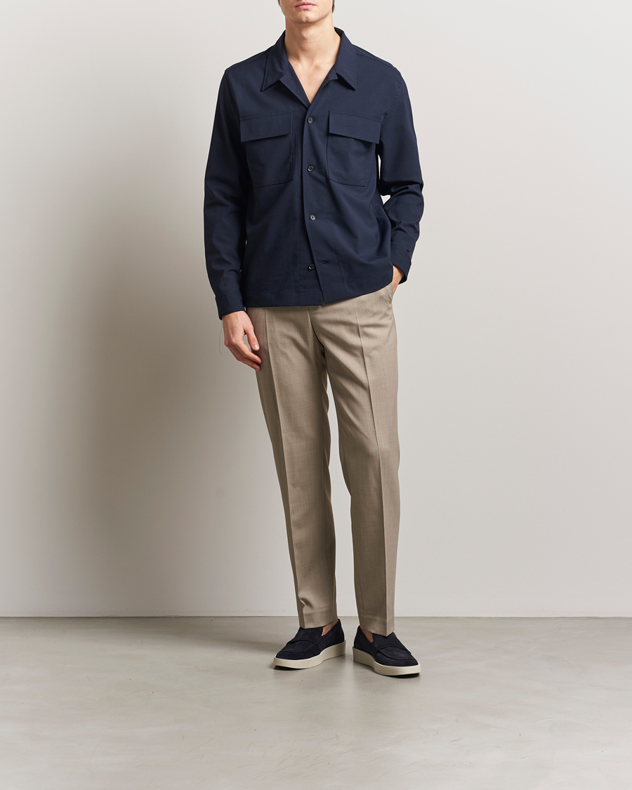 Men | Shirts | J.Lindeberg | Reid Twill Overshirt Navy