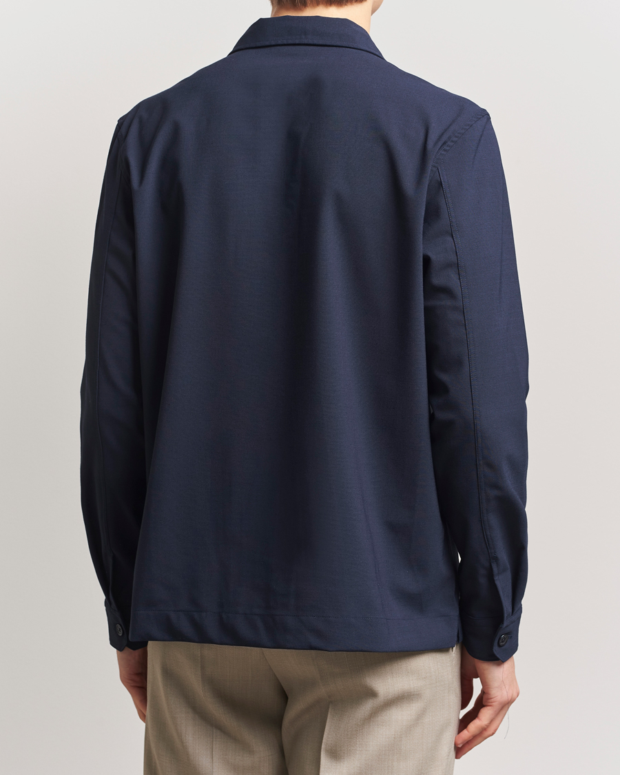 Men | Shirts | J.Lindeberg | Reid Twill Overshirt Navy