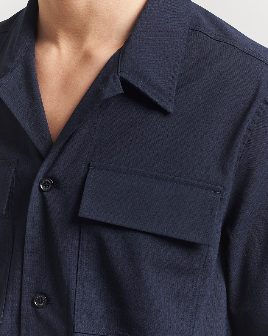 Men | Shirts | J.Lindeberg | Reid Twill Overshirt Navy
