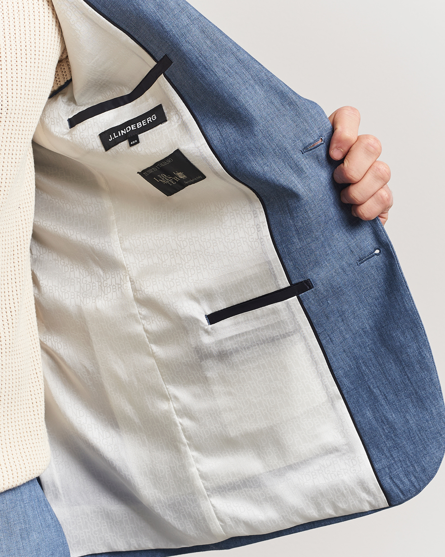 Men | Blazers | J.Lindeberg | Elton Unlined Super Linen Blazer Rainwashed
