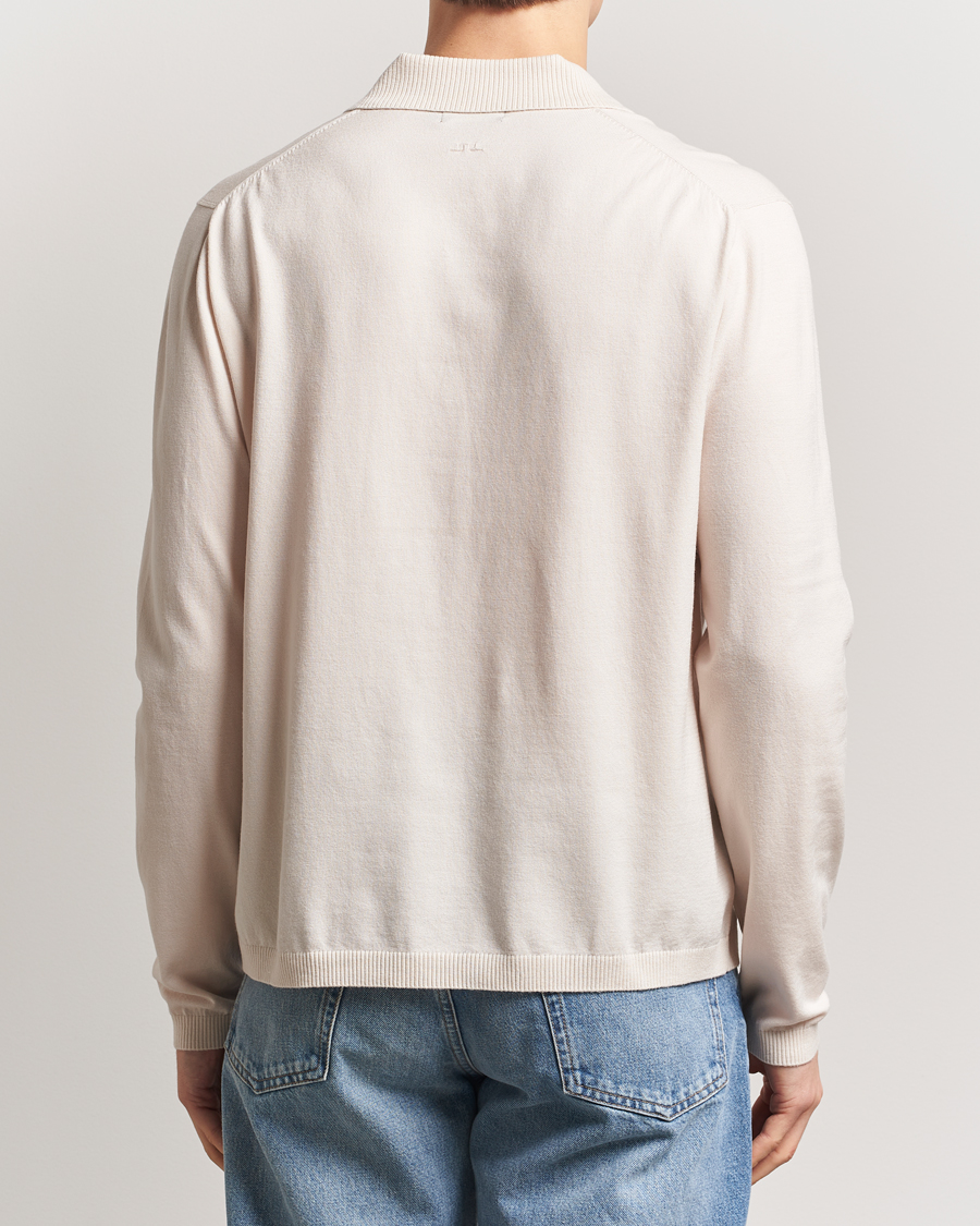 Men | Polo Shirts | J.Lindeberg | Rowan Long Sleeve Polo Moonbeam
