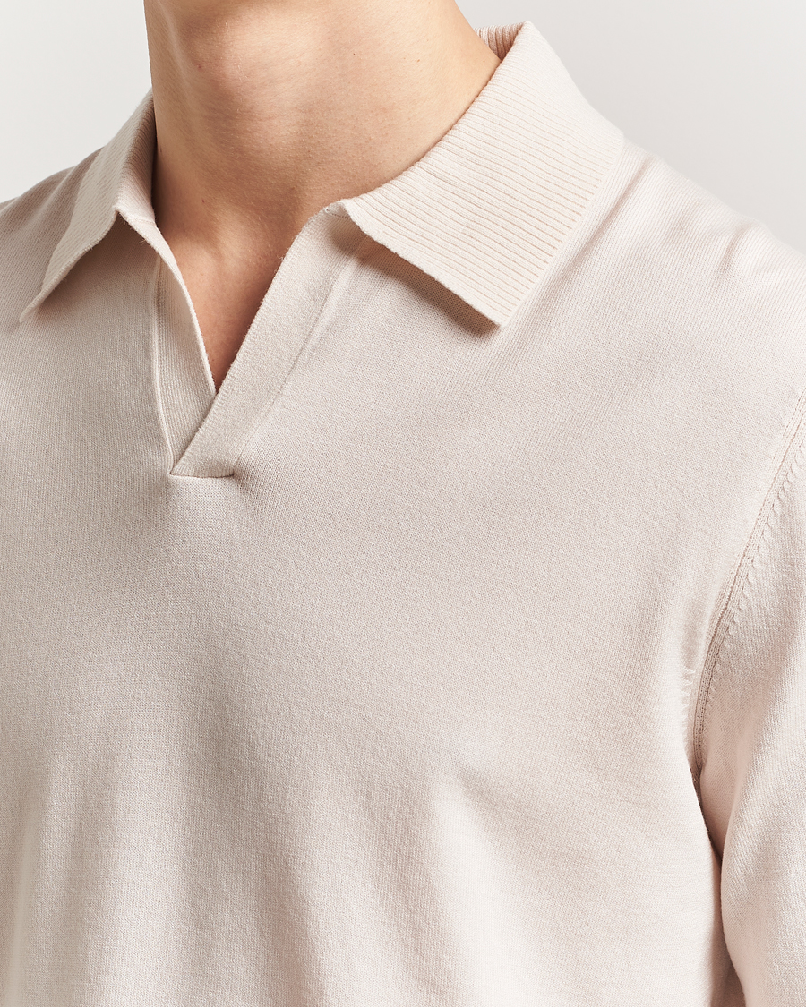 Men | Polo Shirts | J.Lindeberg | Rowan Long Sleeve Polo Moonbeam