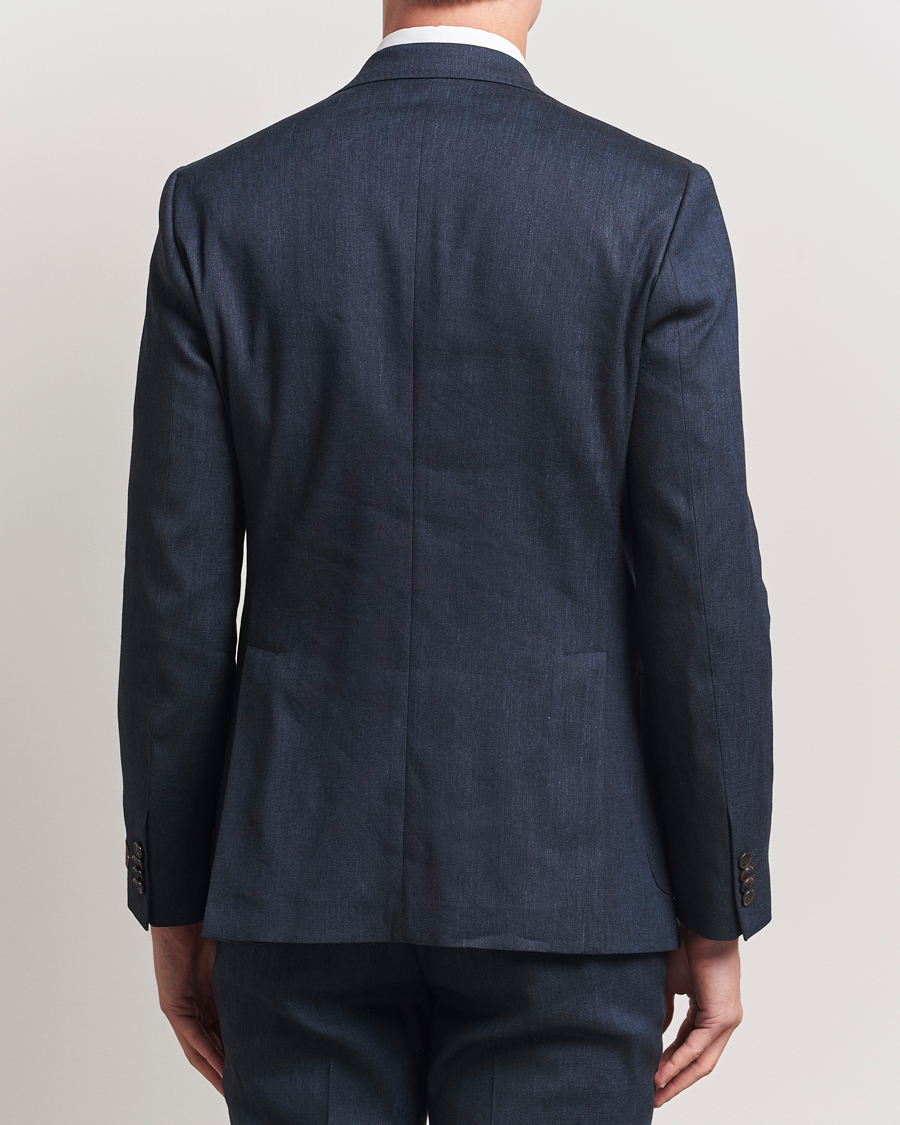 Men | Blazers | Morris Heritage | Linen Suit Blazer Navy