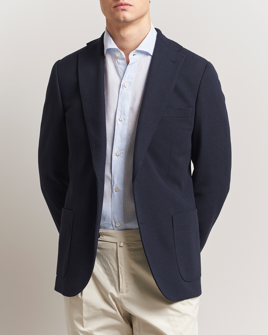 Men | Blazers | Morris Heritage | Cotton Jersey Blazer Navy