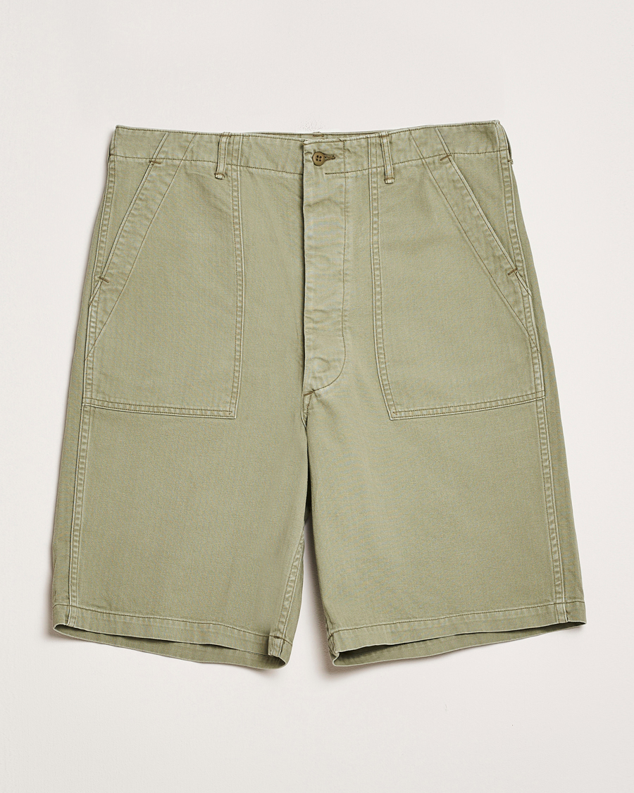 Men | Shorts | orSlow | Summer Fatigue Shorts Green