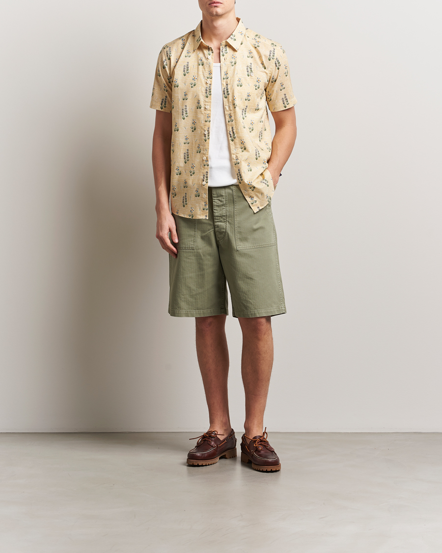 Men | Shorts | orSlow | Summer Fatigue Shorts Green