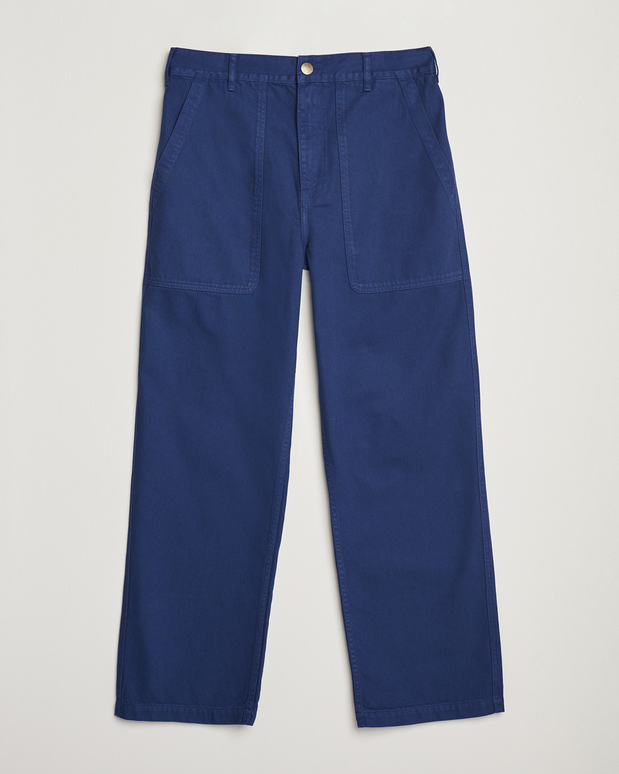 Men | Trousers | Palmes | Twill Cotton Pants Dark Blue