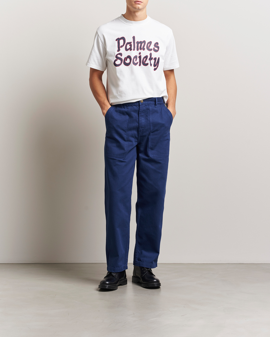 Men | Trousers | Palmes | Twill Cotton Pants Dark Blue