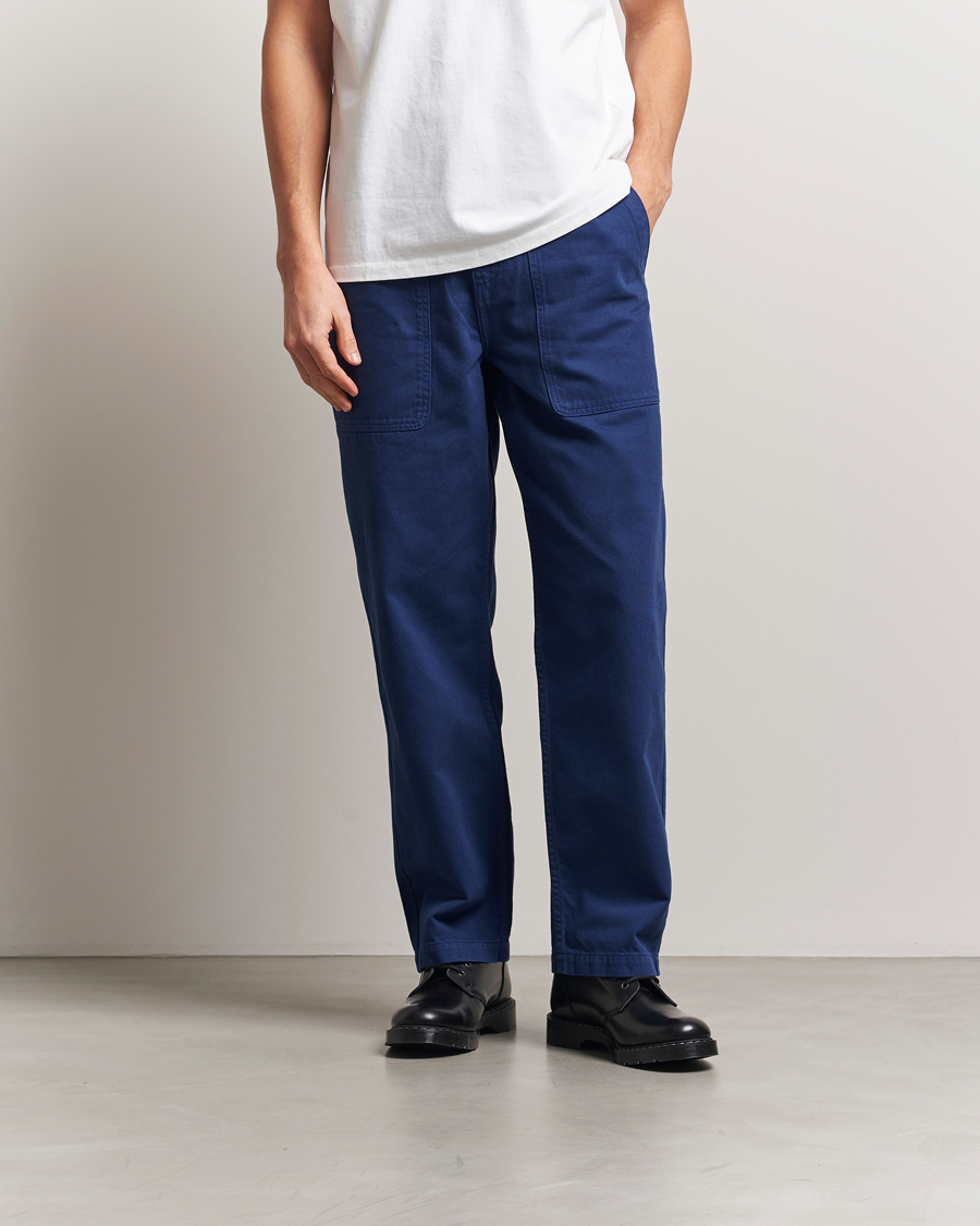 Men | Trousers | Palmes | Twill Cotton Pants Dark Blue