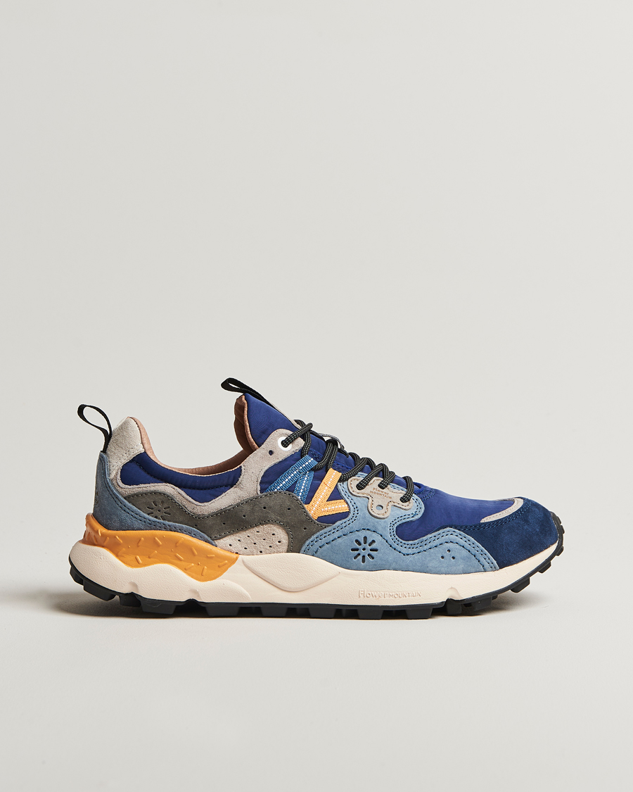 Men | Sneakers | Flower Mountain | Yamano 3 Suede/Nylon Sneaker Mixed Blue