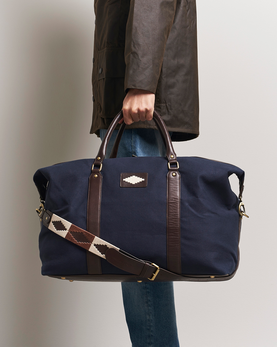 Men | Bags | Pampeano | Cabballero Large Canvas Weekend Bag Navy