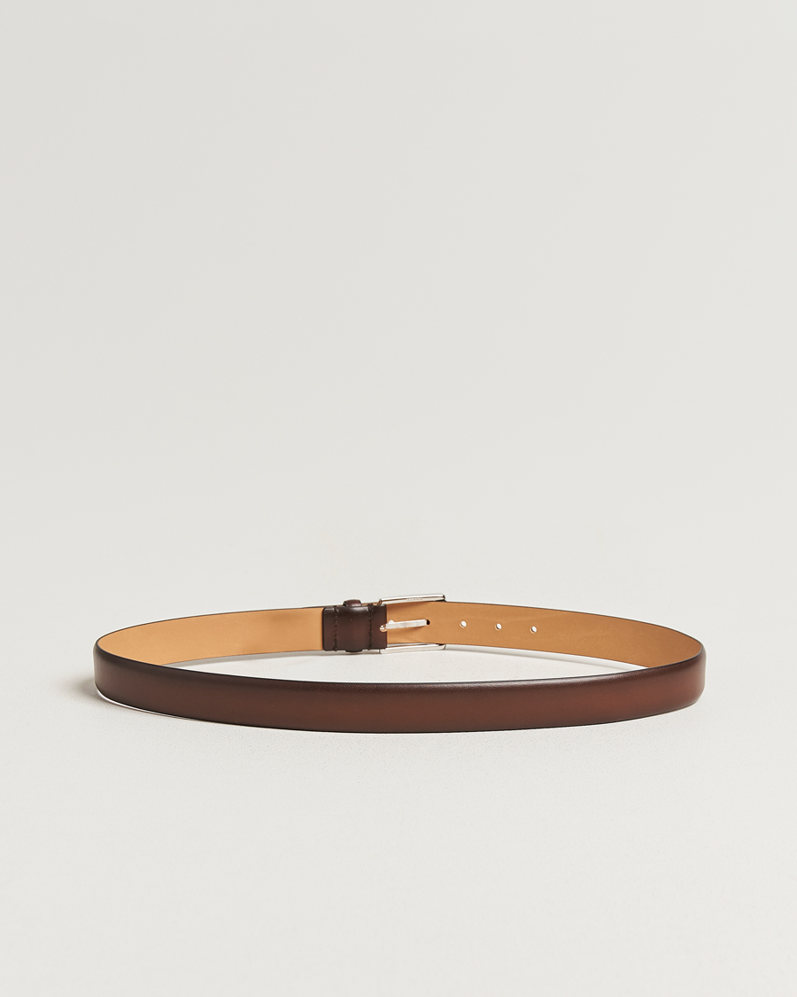 Men | Belts | Tiger of Sweden | Asenby Leather 3 cm Belt Dark Brown
