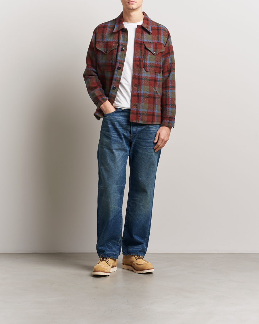 Men | Coats & Jackets | RRL | Ace Cruiser Unlined Jacket Maroon Plaid