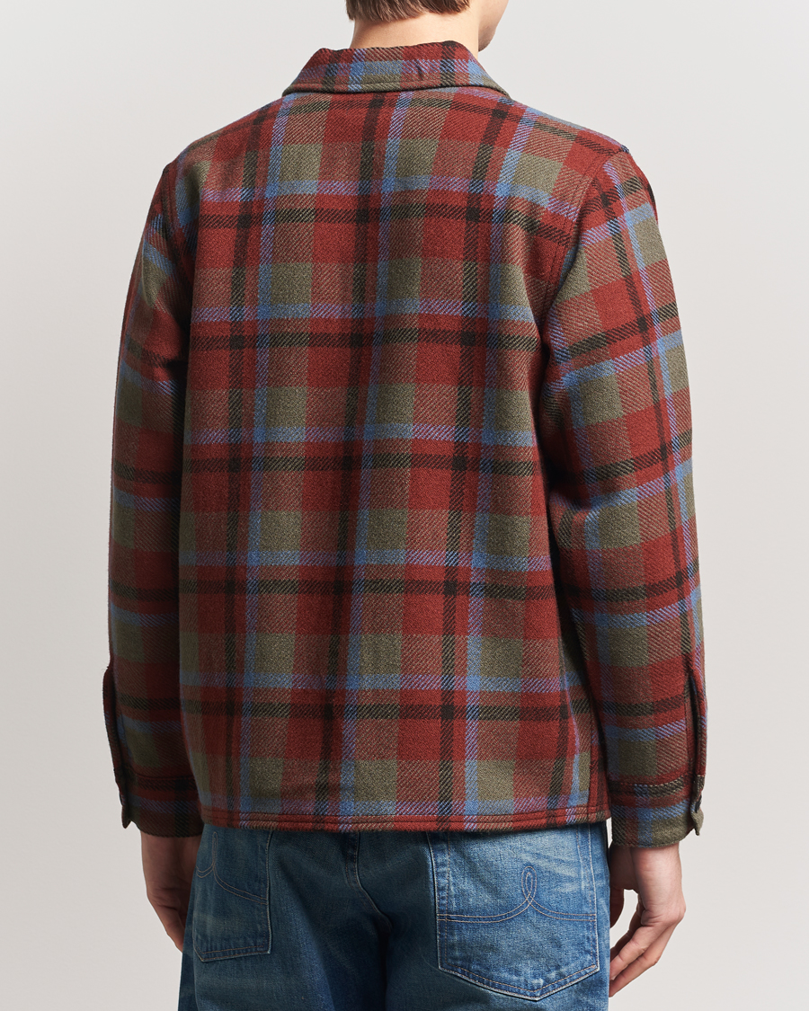Men | Coats & Jackets | RRL | Ace Cruiser Unlined Jacket Maroon Plaid