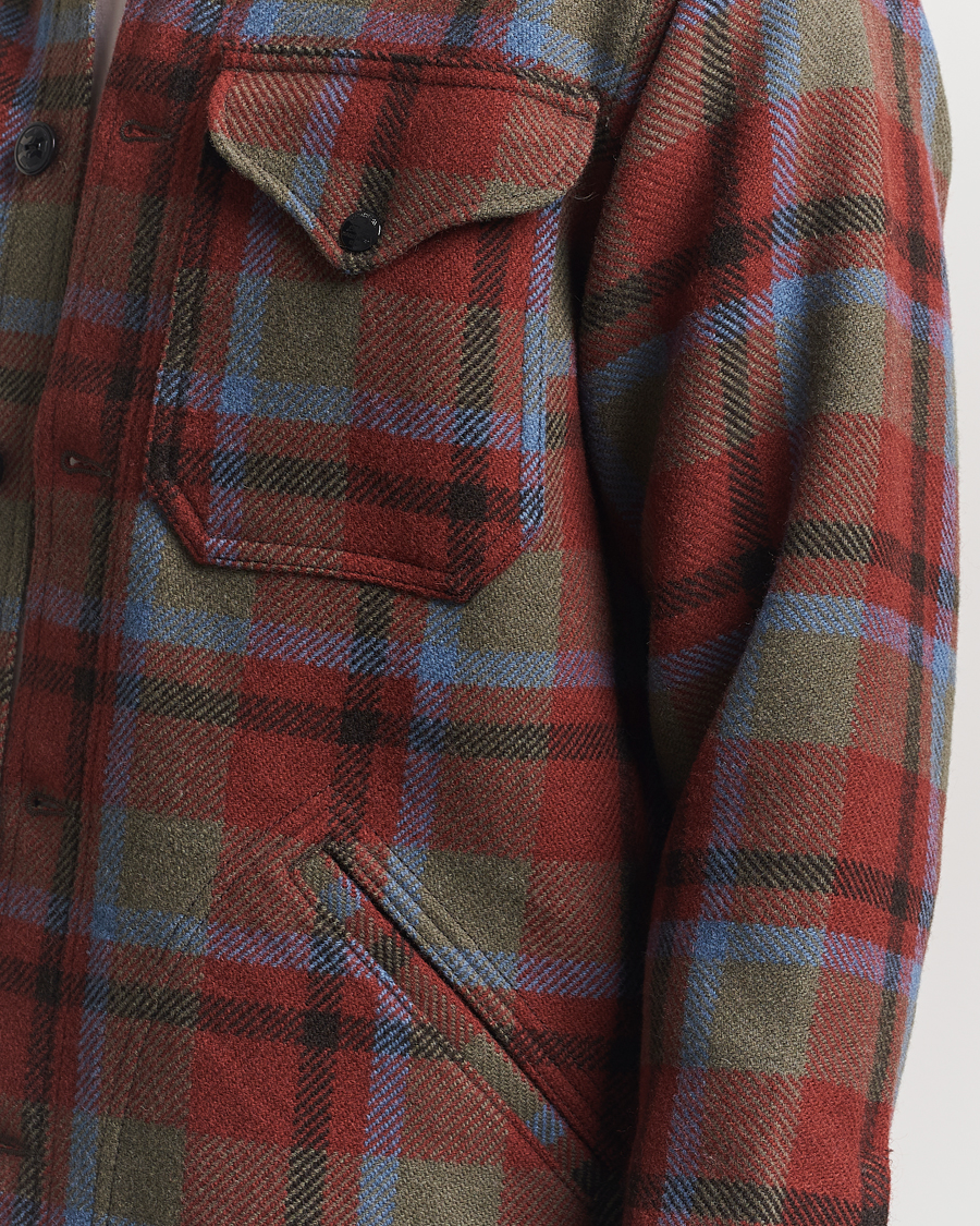 Men | Coats & Jackets | RRL | Ace Cruiser Unlined Jacket Maroon Plaid