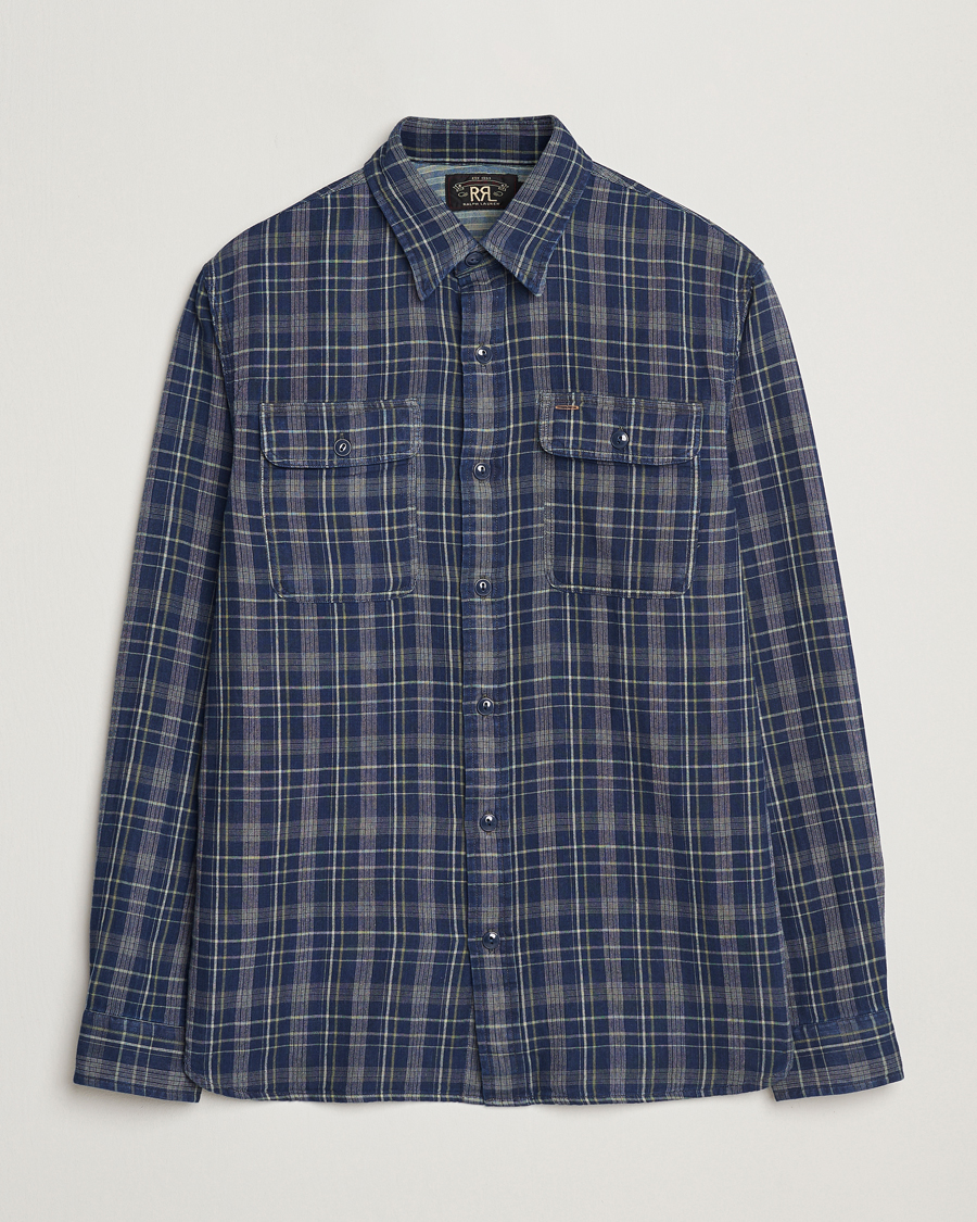 Men | Shirts | RRL | Matlock Double Pocket Shirt Indigo Plaid