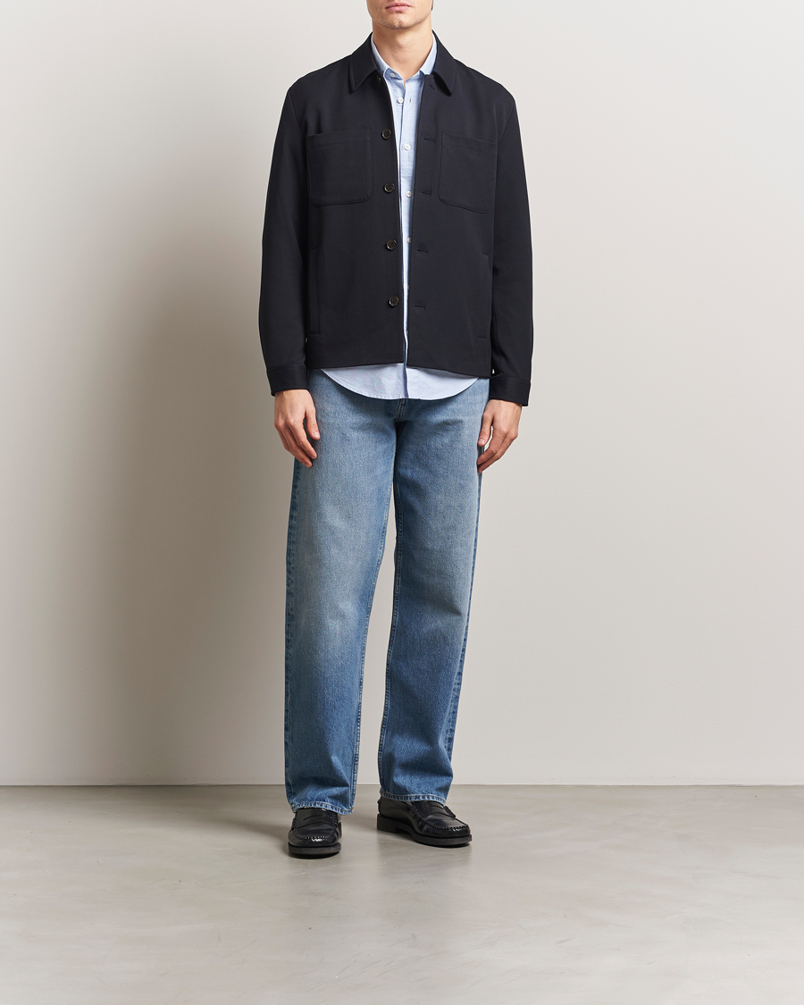 Men | Shirts | LES DEUX | Marsielle Hybrid Jacket Dark Navy
