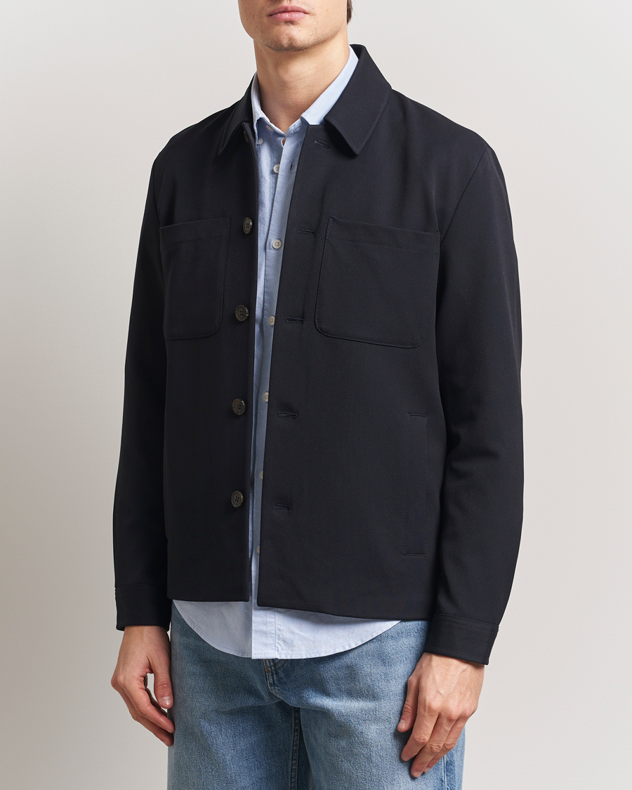 Men | Shirts | LES DEUX | Marsielle Hybrid Jacket Dark Navy
