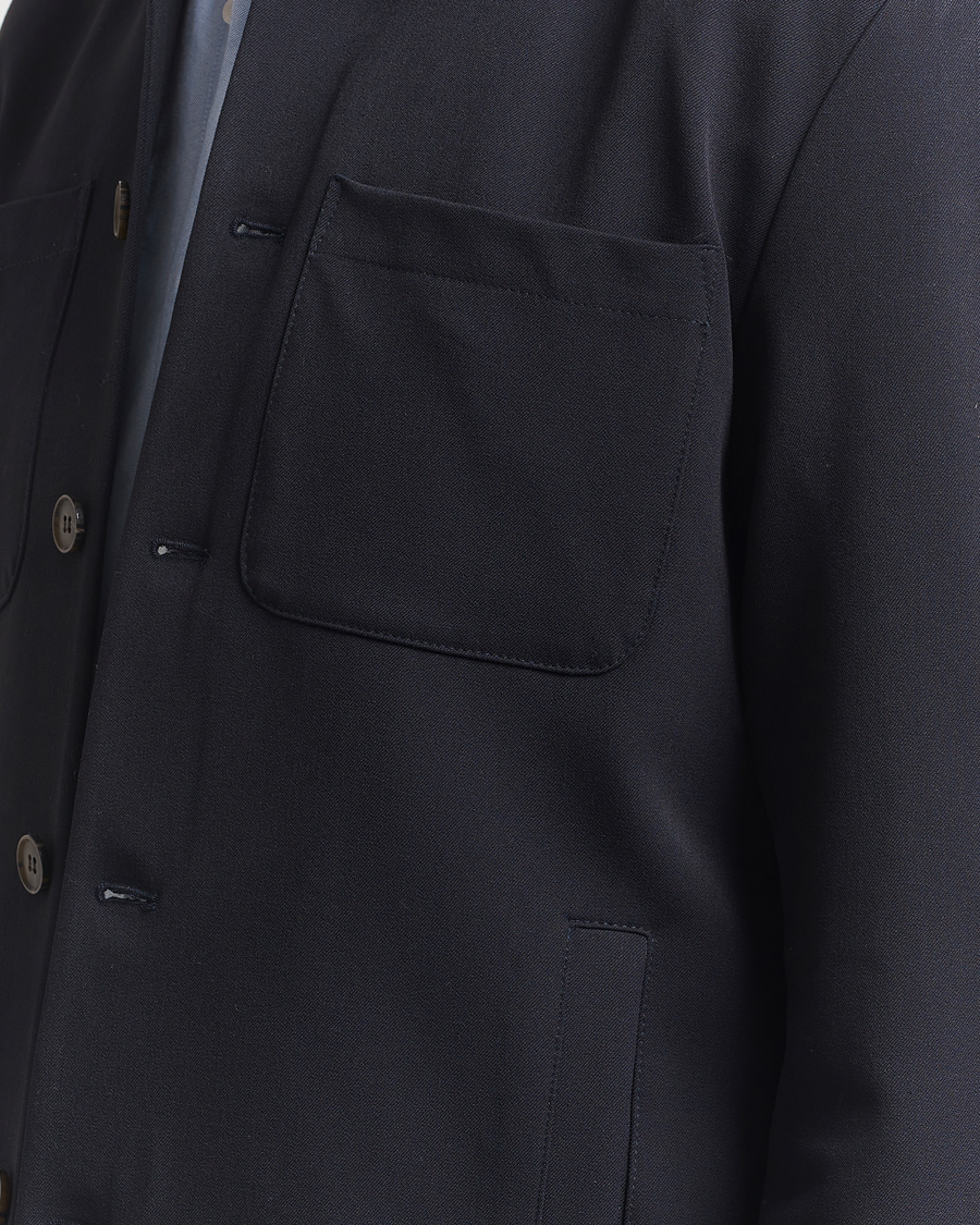 Men | Shirts | LES DEUX | Marsielle Hybrid Jacket Dark Navy