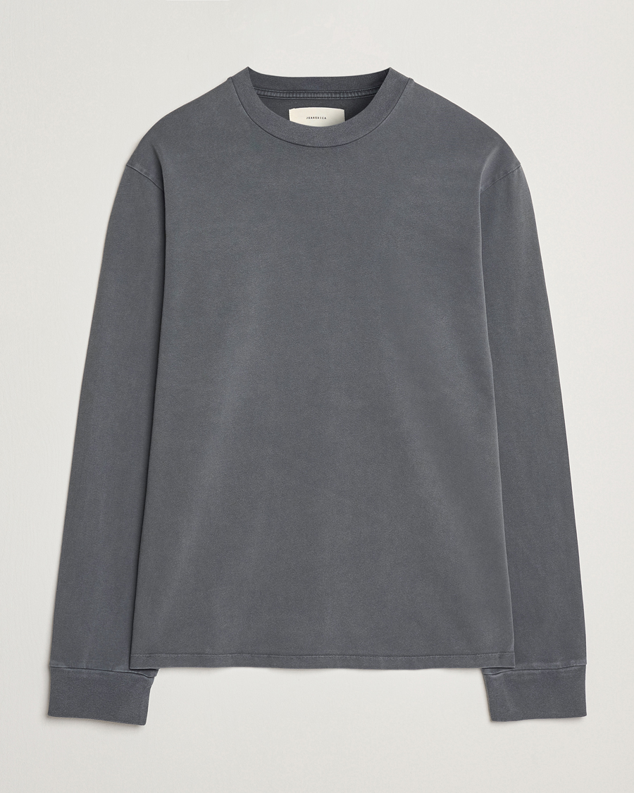 Men | T-Shirts | Jeanerica | Clement Crew Neck Sweatshirt Washed Black