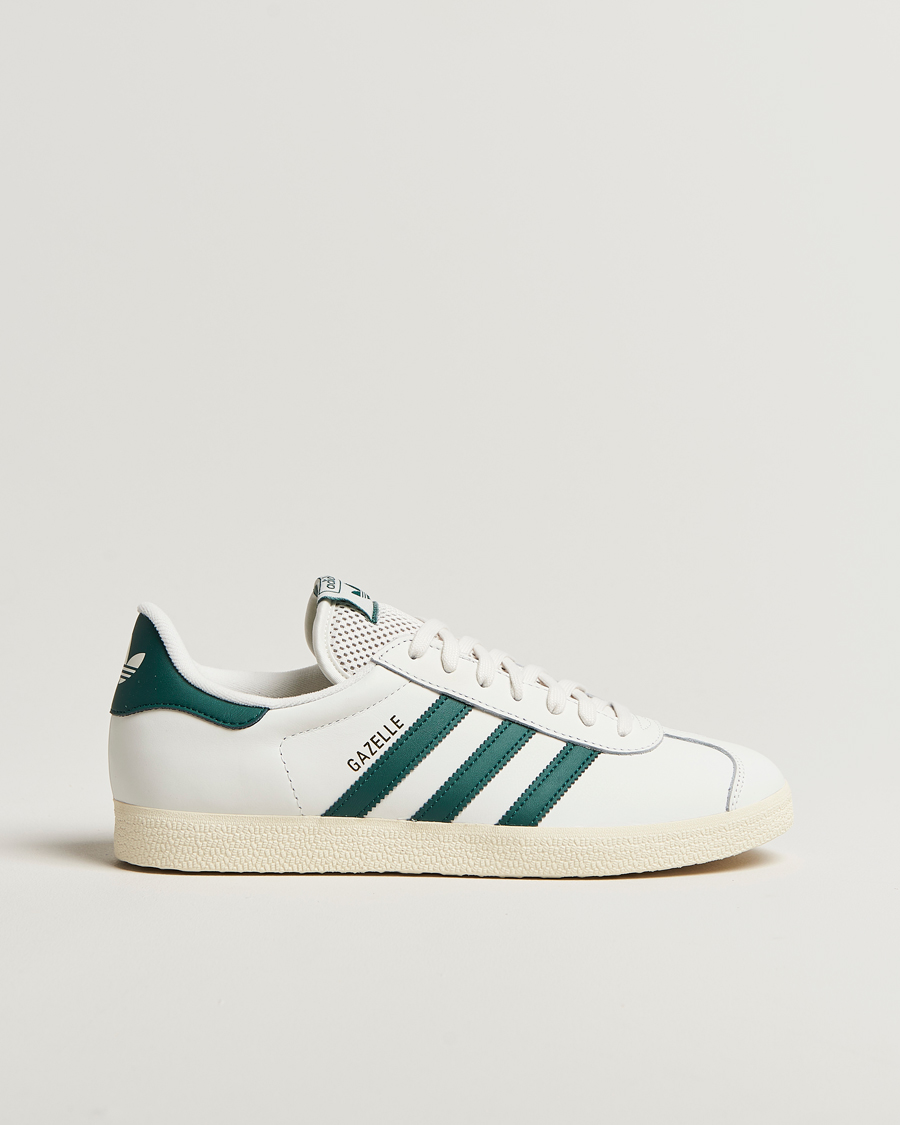 adidas Originals Gazelle Leather Sneaker White/Green at CareOfCarl.com adidas Originals Gazelle Leather Sneaker White/Green at CareOfCarl.com