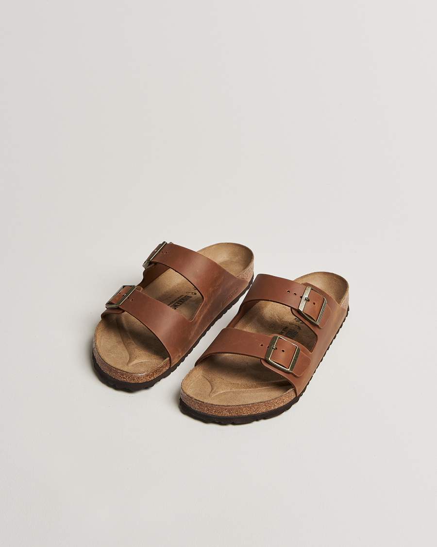 Men | Sandals & Slides | BIRKENSTOCK | Arizona Classic Footbed Cognac Oiled Leather
