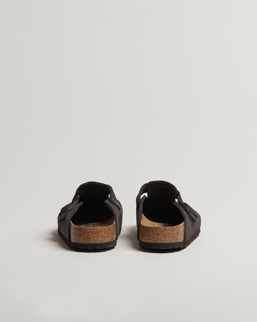 Men | Sandals & Slides | BIRKENSTOCK | Boston Classic Footbed Velvet Grey Suede