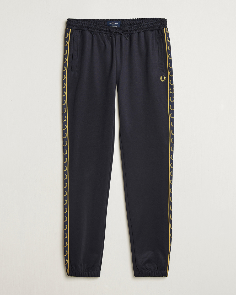 Men | Trousers | Fred Perry | Taped Track Pants Navy