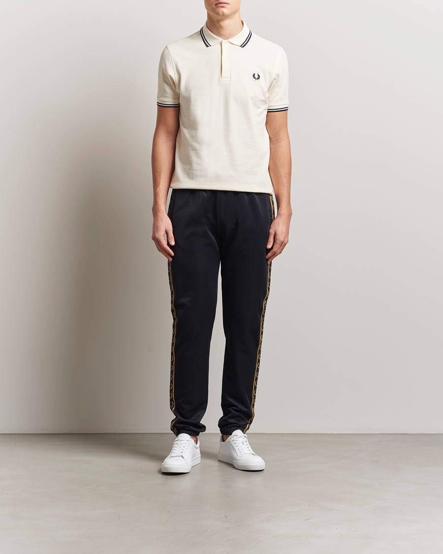 Men | Trousers | Fred Perry | Taped Track Pants Navy