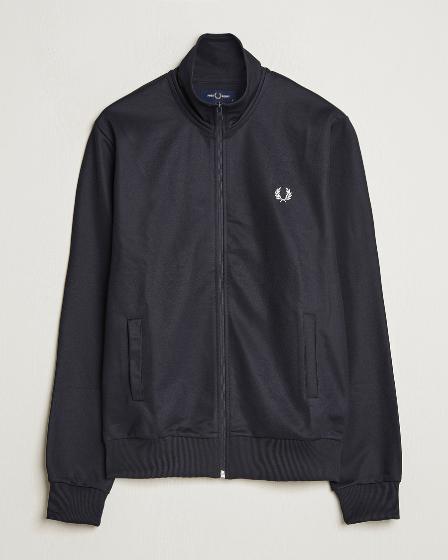 Men | Sweaters & Knitwear | Fred Perry | Track Jacket Navy