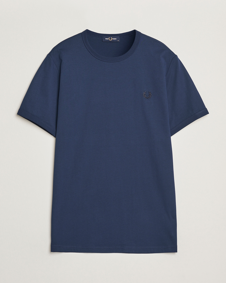 Men | T-Shirts | Fred Perry | Ringer T-Shirt Tennis Blue