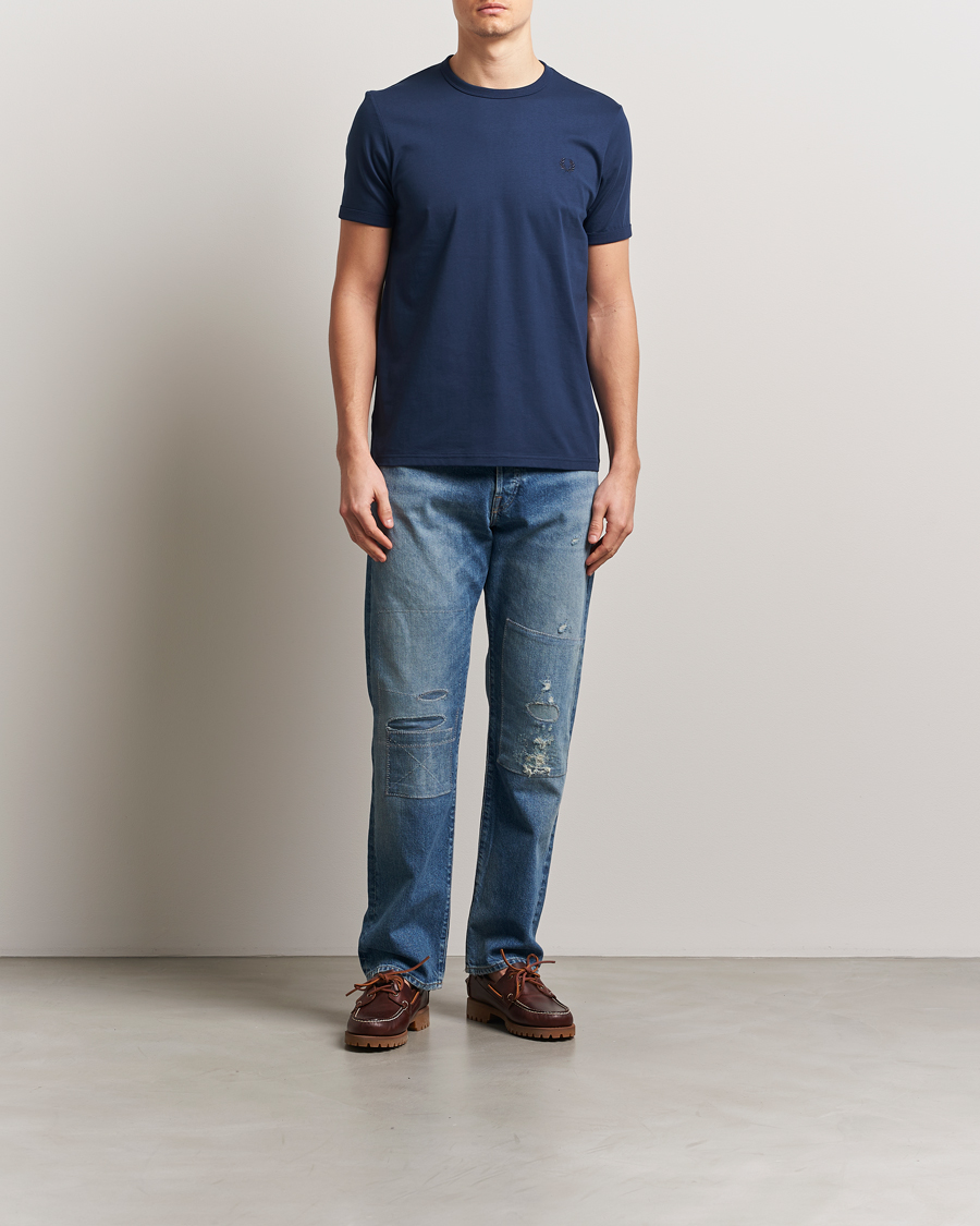 Men | T-Shirts | Fred Perry | Ringer T-Shirt Tennis Blue