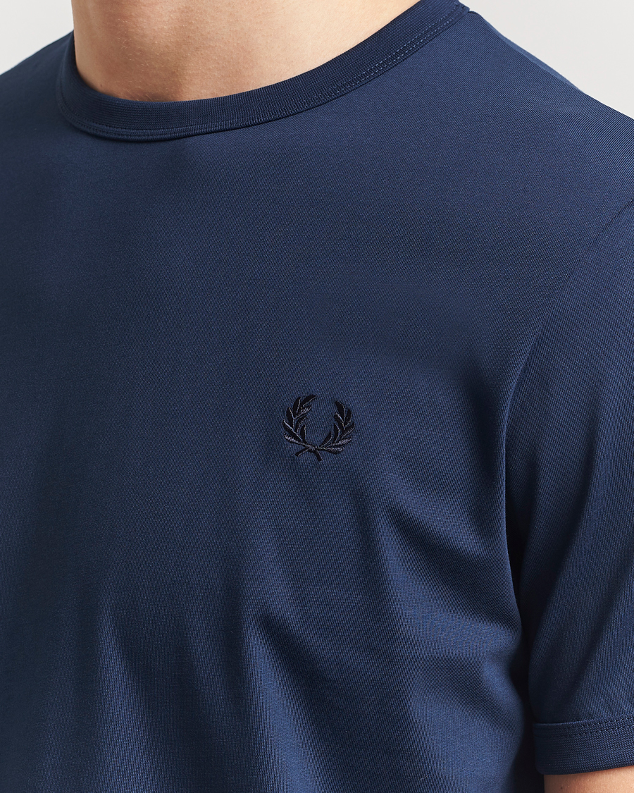 Men | T-Shirts | Fred Perry | Ringer T-Shirt Tennis Blue