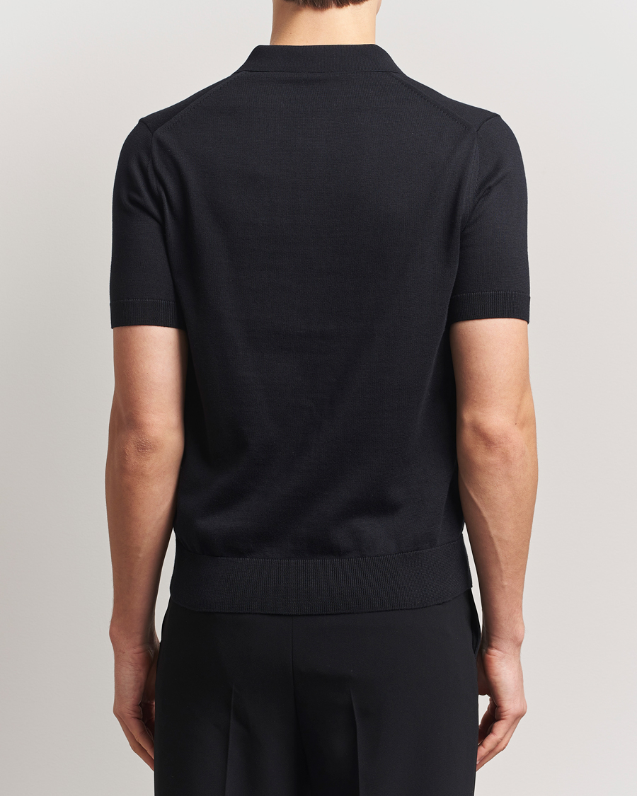 Men | Polo Shirts | Fred Perry | Cotton Knitted Polo Black