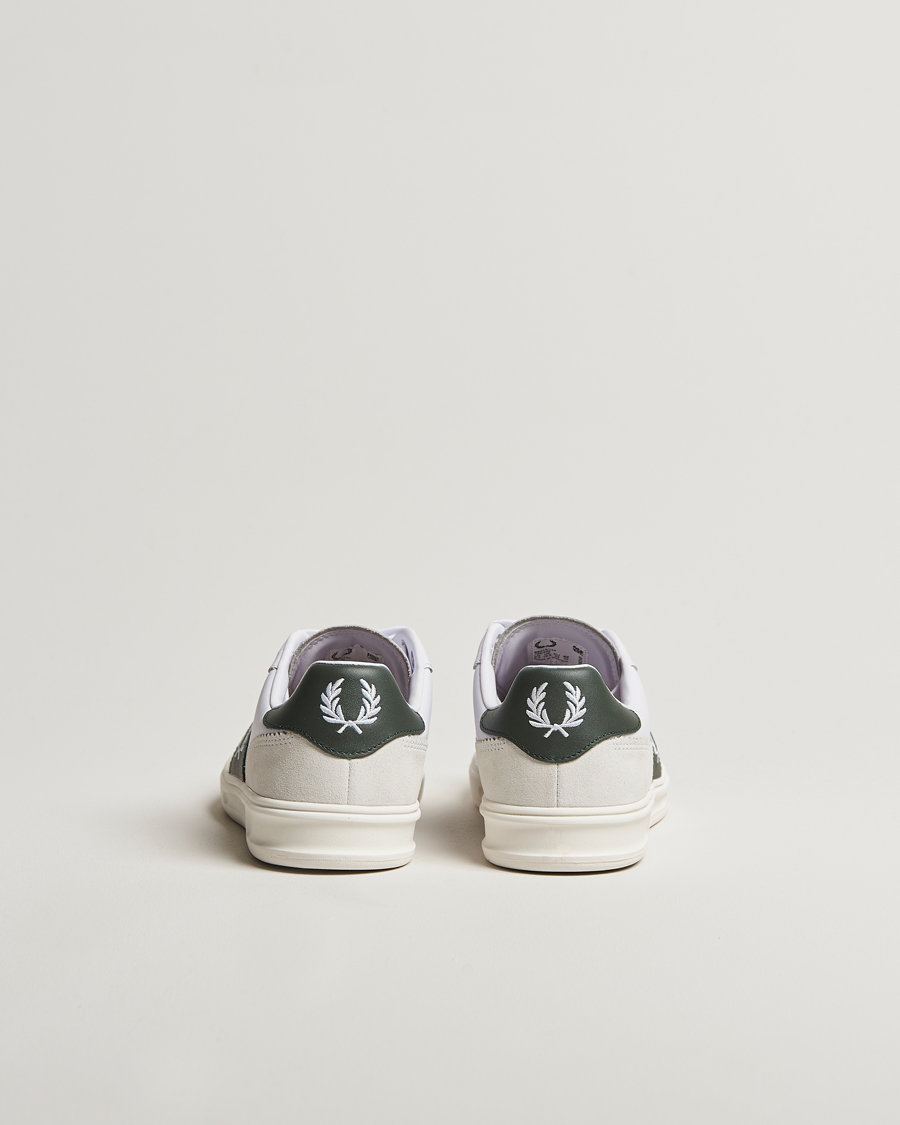 Men | Sneakers | Fred Perry | B4 Leather/Suede Sneaker White/Green