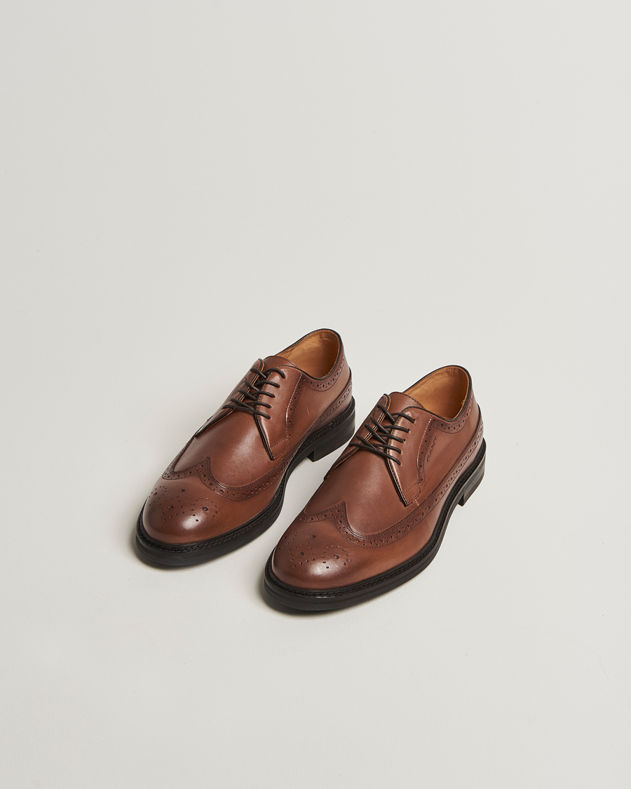 Men | Brogues | GANT | Bidford Leather Brogues Cognac