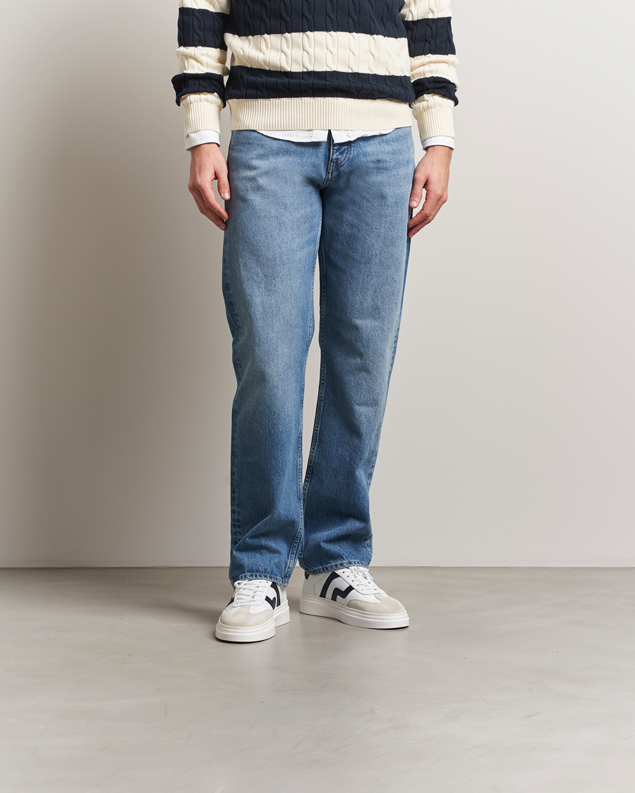 Men | Sneakers | GANT | Cuzmoon Leather Sneaker White/Marine